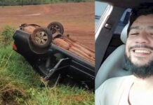Motorista morre após veículo capota